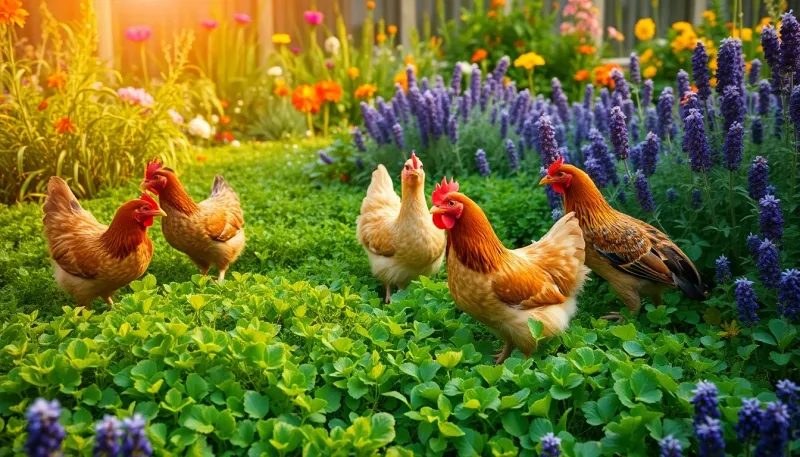 Cinq plantes printanières pour un jardin accueillant avec vos poules