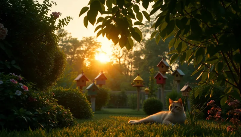 Jardin harmonieux : comment protéger oiseaux et chats en toute simplicité